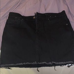 Black Express mini denim skirt